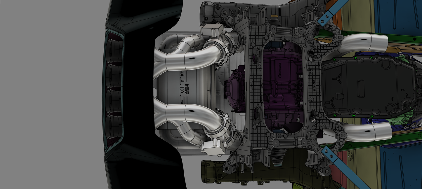 Corvette C7 (2013-2019) Exhaust with silencer and valves